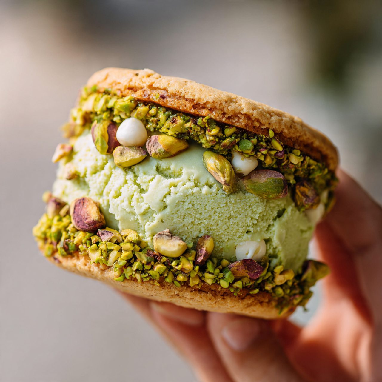 biscuits fourrés glace pistache