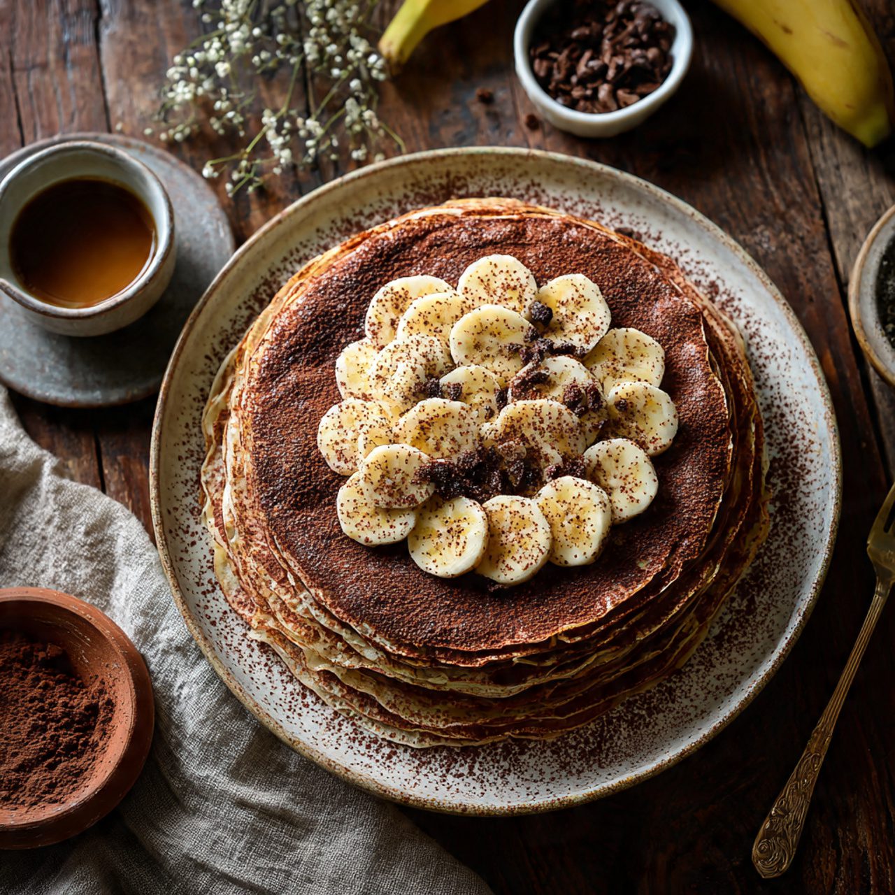Gateau De Crepes Chocolat Banane 1